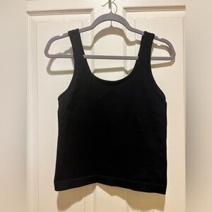 Black Ribbed Tank Top